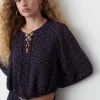 Blusa Tiras Cruzadas Estampada