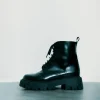 Bota Acordonada Piel