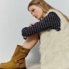 Bota Biker Hebilla Piel