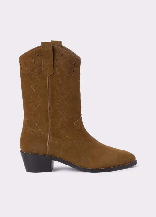 Bota Cowboy Estrellas Piel