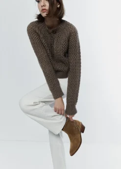 Botin Tachas Talon Piel