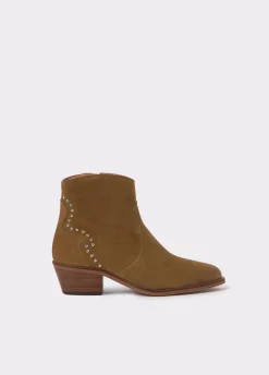 Botin Tachas Talon Piel
