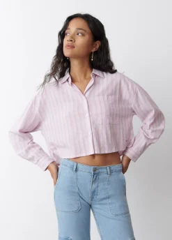 Camisa Cropped Rayas