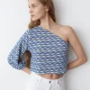 Camiseta Asimetrica Hilo Metalizado