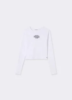 Camiseta Baby Tee Manga Larga