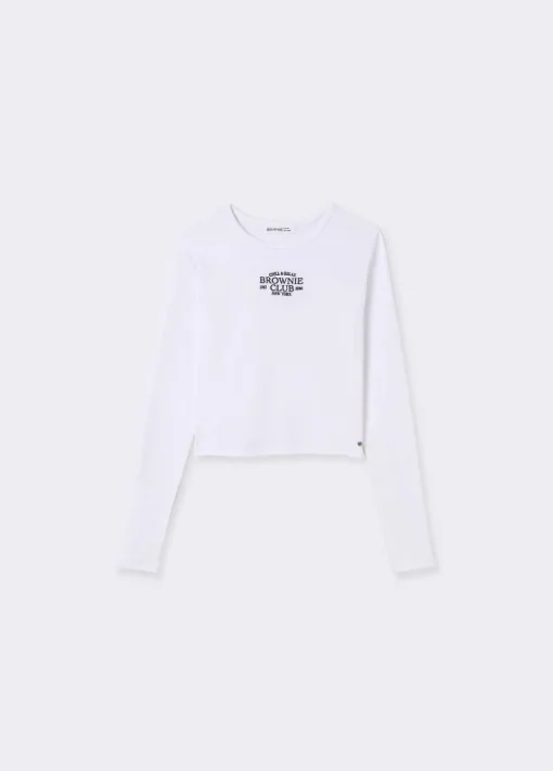 Camiseta Baby Tee Manga Larga