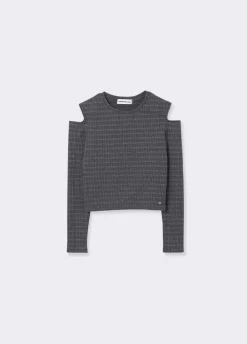 Camiseta Escote Hombros Rayas