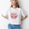 Camiseta Estampado Corazon