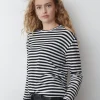 Camiseta Rayas Cut Out Hombros
