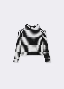 Camiseta Rayas Cut Out Hombros