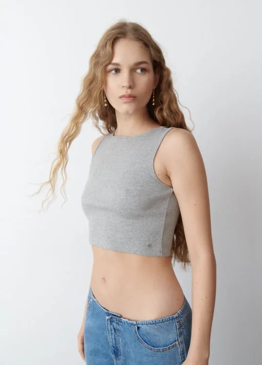 Camiseta Sin Manga Gris