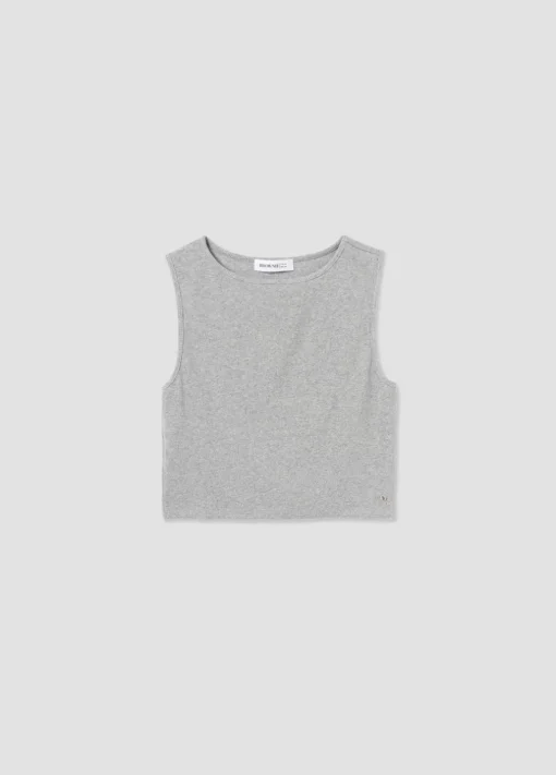 Camiseta Sin Manga Gris