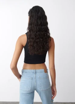 Camiseta Sin Manga Negra