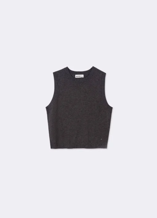 Chaleco Punto Fino Cuello Red