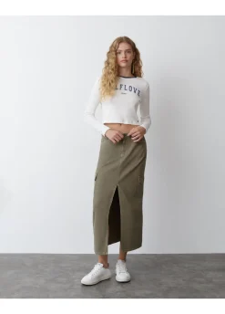Falda Larga Twill