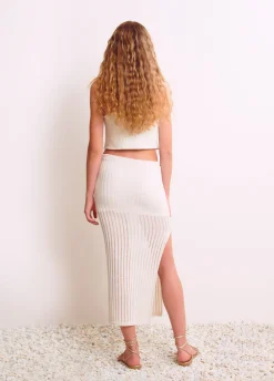 Falda Punto Calada Larga