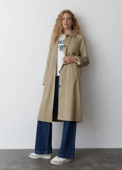 Gabardina Larga Cuello Pana