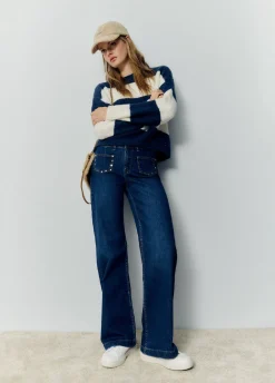 Jeans Culotte Tachas