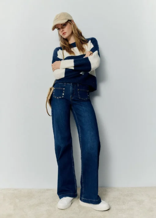 Jeans Culotte Tachas