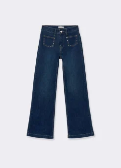 Jeans Culotte Tachas