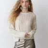 Jersey Calado Cuello Redondo Crudo