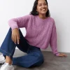 Jersey Calado Cuello Redondo Rosa