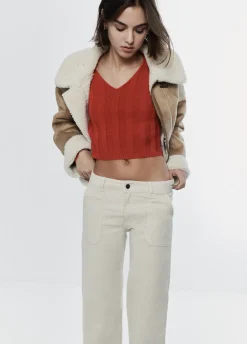 Jersey Cropped Cuello Pico