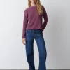 Jersey Cut Out Hilo Metalizado Berenjena