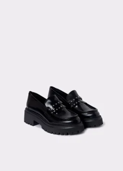 Mocasin Brillante Tachas Piel