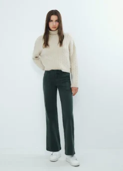 Pantalon Culotte Con Bolsillos Frontales