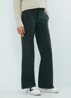 Pantalon Culotte Con Bolsillos Frontales