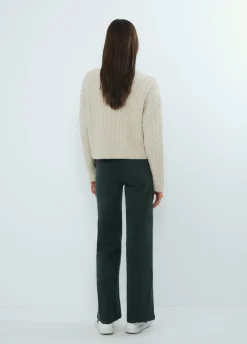 Pantalon Culotte Con Bolsillos Frontales