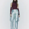 Pantalon Metalizado Efecto Piel