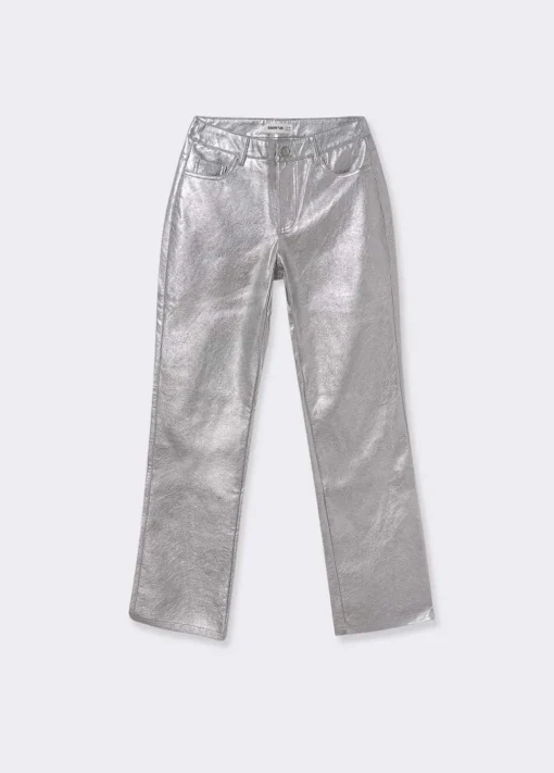 Pantalon Metalizado Efecto Piel