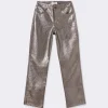 Pantalon Metalizado Efecto Piel