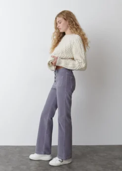 Pantalon Pana Culotte Bolsillo Frontal