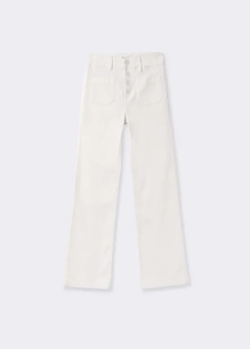 Pantalon Pana Culotte Bolsillo Frontal