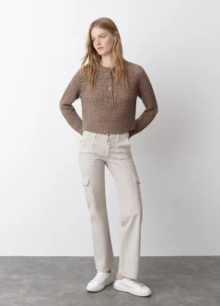 Pantalon Recto Cargo Tachas