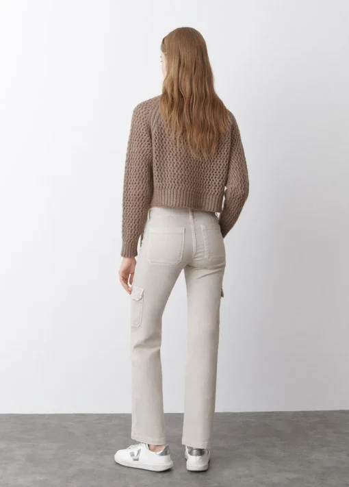 Pantalon Recto Cargo Tachas