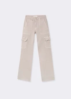 Pantalon Recto Cargo Tachas
