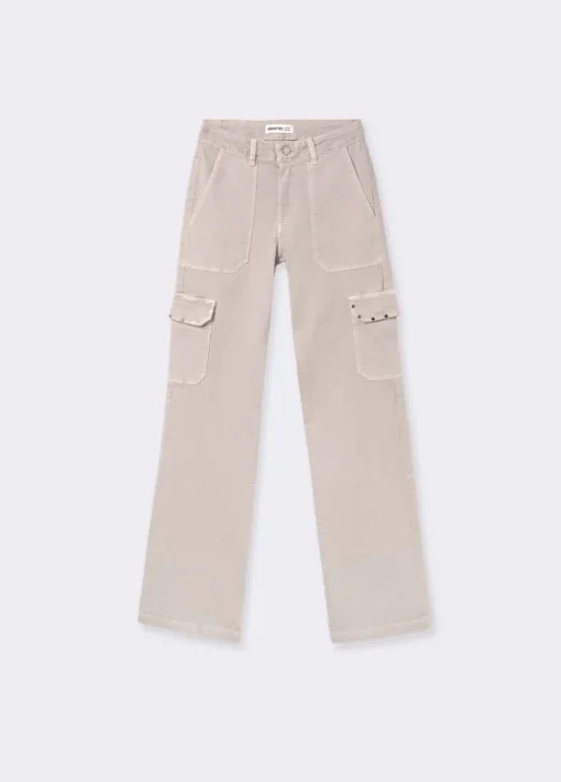 Pantalon Recto Cargo Tachas