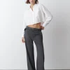 Pantalon Recto Con Cinturon