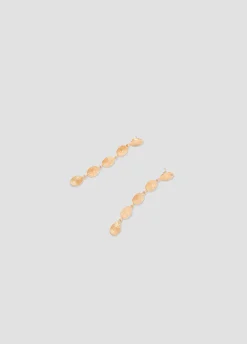 Pendientes Largos Cinco Chapas Ovaladas