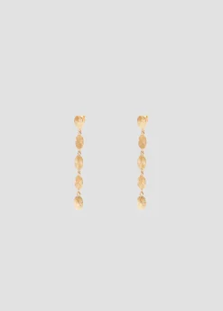Pendientes Largos Cinco Chapas Ovaladas