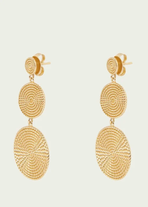 Pendientes Largos Tres Discos