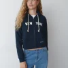 Sudadera Cremall Capucha New York