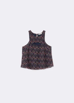 Top Estampado Indio Lurex Cut Out