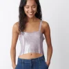 Top Malla Metalica Malva