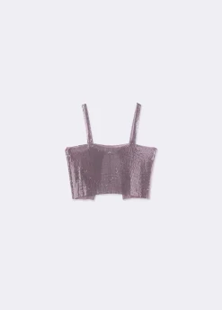 Top Malla Metalica Malva
