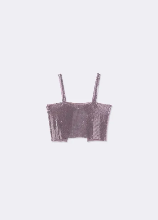 Top Malla Metalica Malva